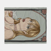 Art Nouveau Fleecedecke (Vorderseite (Horizontal))