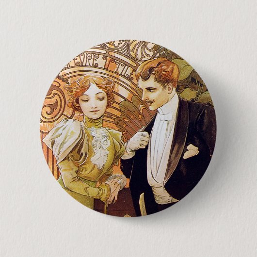 Art Nouveau Flirt Button (Vorderseite)