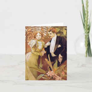 Art Nouveau Flirt Karte