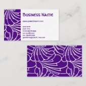 Art Nouveau Floral Blume Chic Lila Muster Visitenkarte (Vorne/Hinten)