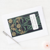 Art Nouveau Floral Buchzeichen Rechteckiger Aufkleber (Umschlag)