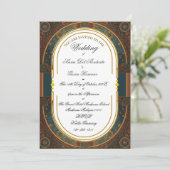Art Nouveau Floral Calligraphy Einladung (Stehend Vorderseite)
