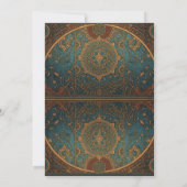 Art Nouveau Floral Calligraphy Einladung (Rückseite)