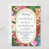 Art Nouveau Floral Calligraphy Einladung (Vorderseite)