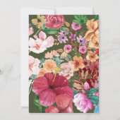 Art Nouveau Floral Calligraphy Einladung (Rückseite)