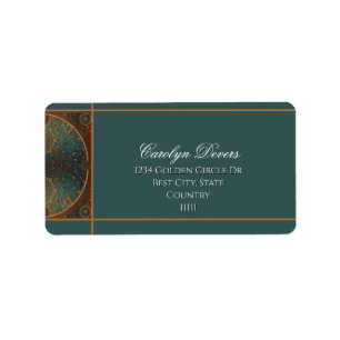 Art Nouveau Floral Calligraphy Einladung Adressaufkleber