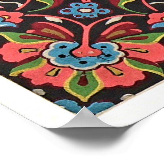 Art Nouveau floral Christopher dresser jacquard Poster (Ecke)