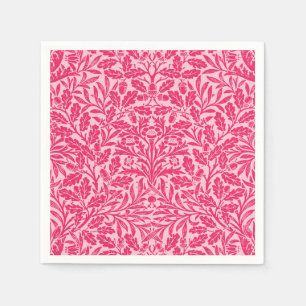 Art Nouveau Floral Damask, Deep Fuchsia Pink Serviette