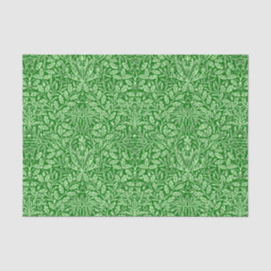Art Nouveau Floral Damask, Emerald Green Seidenpapier