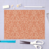 Art Nouveau Floral Damask, Mandarin Orange Seidenpapier (Handwerk)
