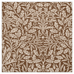 Art Nouveau Floral Damask, Taupe & Schokolade Brau Stoff