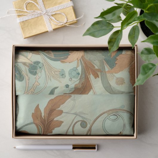 Art Nouveau Floral Decoupage Seidenpapier (Geschenk)