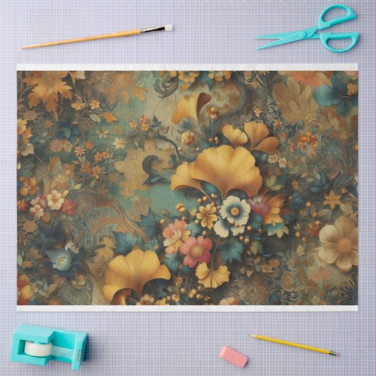 Art Nouveau Floral Decoupage Seidenpapier (Basteln)