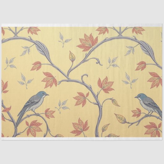 Art Nouveau Floral Decoupage Seidenpapier (Vorderseite)