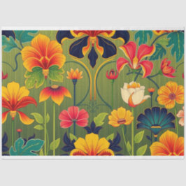 Art Nouveau Floral Decoupage Seidenpapier