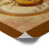 Art Nouveau Floral Design Age Poster (Ecke)