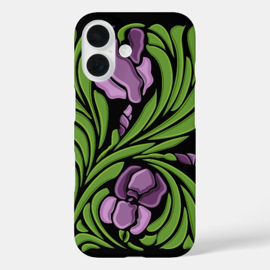 Art Nouveau Floral Design Case-Mate iPhone Hülle (Rückseite)