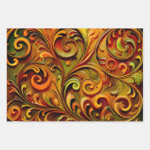 Art Nouveau floral design Geschenkpapier Set (Vorderseite 2)