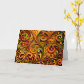 Art Nouveau floral design Karte (Gelbe Blume)