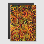 Art Nouveau floral design  Magnetkarte (Vorne/Hinten)