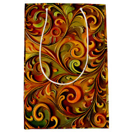 Art Nouveau floral design  Mittlere Geschenktüte