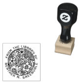 Art Nouveau Floral Design Personalisiertes Buchzei Gummistempel (Stempel)