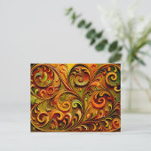 Art Nouveau floral design  Postkarte (Stehend Vorderseite)