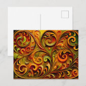 Art Nouveau floral design  Postkarte (Vorne/Hinten)