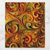 Art Nouveau floral design  Weinetikett (Einzelnes Label)