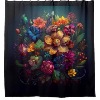Art Nouveau Floral Duschvorhang