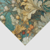 Art Nouveau Floral Fall Aquamarin Ephemere Entdeck Seidenpapier (Ausschnitt)