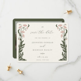 Art Nouveau Floral Frame Foto Save The Date