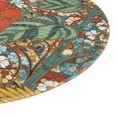 Art Nouveau Floral Garden – Sunflowers, Bee Schneidebrett (Ecke)