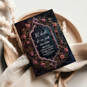 Art Nouveau Floral Gothic Halloween Hochzeit Einladung