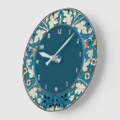 Art Nouveau Floral Große Wanduhr (Winkel)