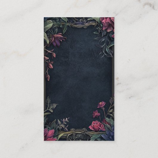 Art Nouveau Floral Halloween Hochzeit Begleitkarte (Rückseite)