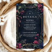 Art Nouveau Floral Halloween Hochzeit Begleitkarte