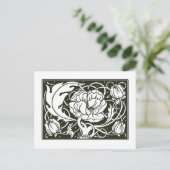 Art Nouveau Floral Illustration Postkarte (Stehend Vorderseite)