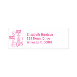 Art Nouveau Floral Initial H Permastempel