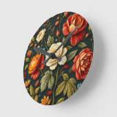 Art Nouveau Floral - Leben in voller Blüte Runde Wanduhr (Winkel)