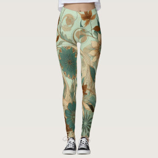 Art Nouveau Floral Leggings