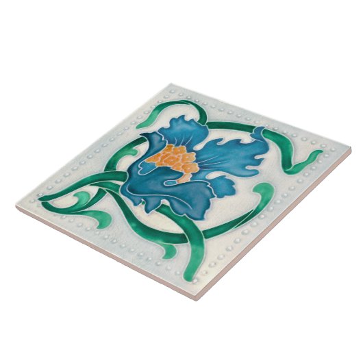 Art Nouveau Floral Majolica Imitate Fliese (Seite)