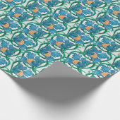 Art Nouveau Floral Majolica Muster Geschenkpapier (Ecke)