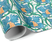 Art Nouveau Floral Majolica Muster Geschenkpapier (Rolleneckpunkt)