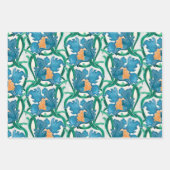 Art Nouveau Floral Majolica Muster Geschenkpapier Set (Vorderseite)