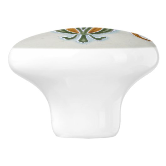 Art Nouveau Floral Möbel Keramikknauf (Seitenansicht)