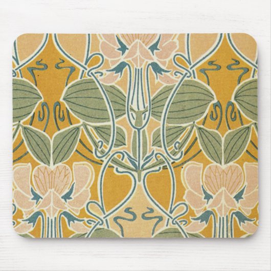 Art Nouveau Floral Mousepad (Vorne)