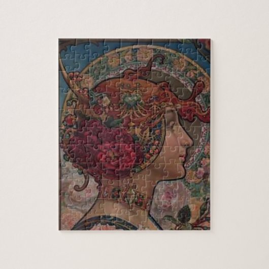Art Nouveau Floral Muse | Vintage Belle Époque Puzzle (Vertikal)