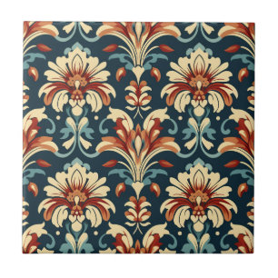 Art Nouveau Floral Pattern Fliese