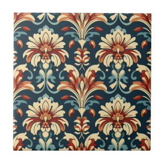 Art Nouveau Floral Pattern Fliese